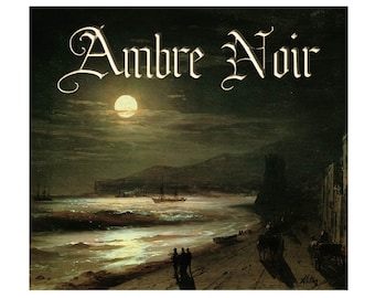 Ambre Noir Perfume Oil Pure Essential oils Black Amber dark earth vanilla caramel oak musk leather Gothic unisex fragrance jasmine  .25oz