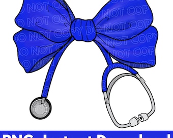 Nurse Bow png | Blue Nurse Bow png | Nurse png | Stethoscope Bow png | Doctor Bow png