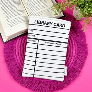 Funda para tarjeta de biblioteca, recuerdo para firmas de libros de autores, funda para Kindle, regalo para profesores y bibliotecarios, accesorios de lectura Booktok