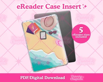 Encart pour liseuse Beach Reads, accessoires de lecture d'été pour les amateurs de lecture, encart imprimable pour Kindle et Kobo (téléchargement numérique)