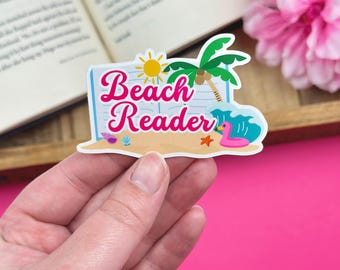 Autocollant en vinyle pour lecteur de plage, accessoires de lecture d'été pour Kindle, autocollant livresque pour liseuse, cadeau de voyage pour amateur de lecture