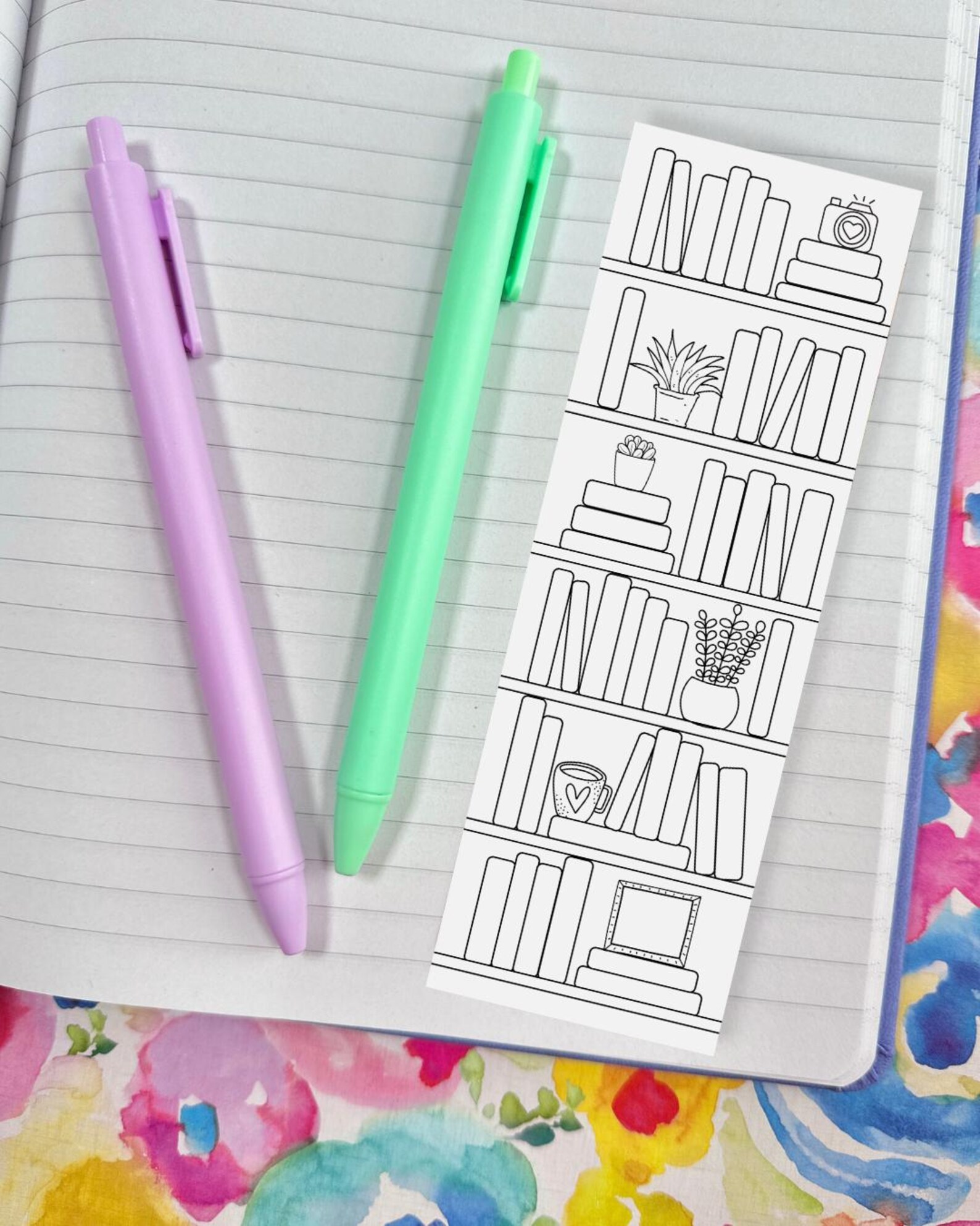 Reading Tracker Bookshelf, Digital Download Bookmark, Printable Book ...