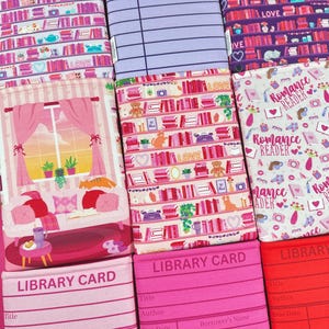 Pink Library Card Book Sleeve, Booktok Reading Accessories, Book Lover Gift for Librarian, Book Signing Merch, Kindle Cover Case for Teacher image 8