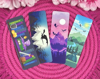 Dragon Rider Bookmark, Booktok Reading Accessories, Bookish Gift for Her, Fantasy Bookshelf Bookmark, Romantasy Reader Merch, Flying Dragons
