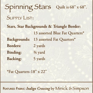 Spinning Stars Quilt Pattern by Minick and Simpson - Download - Etsy