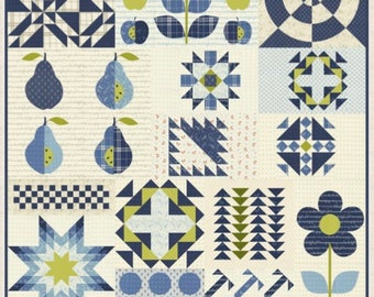 Blue Pear Block Of The Month Pattern - Minick and Simpson