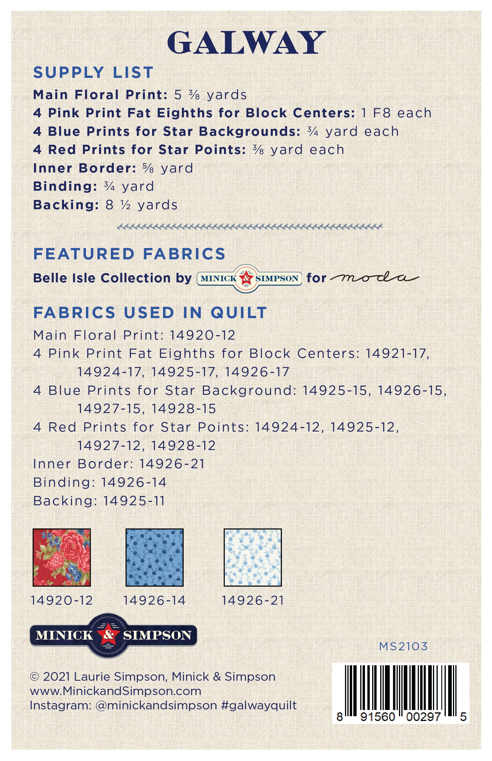 Galway Quilt Pattern DOWNLOAD Etsy