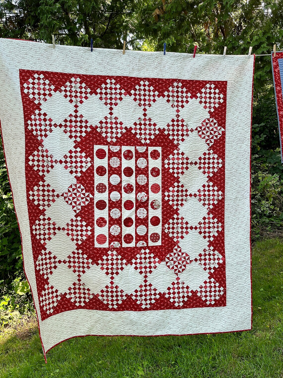 Squares and Dots Quilt Pattern - Etsy