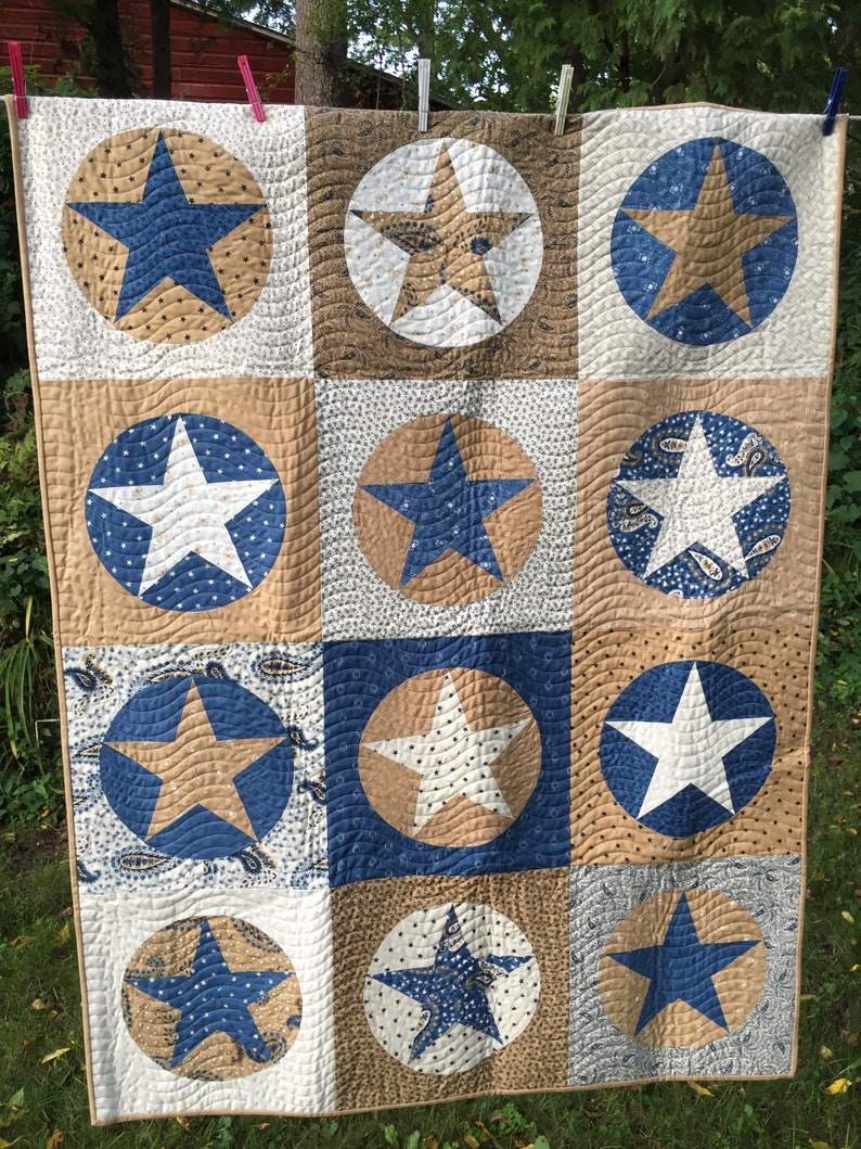 Minick and Simpson Rolling Stars Quilt Pattern DOWNLOAD