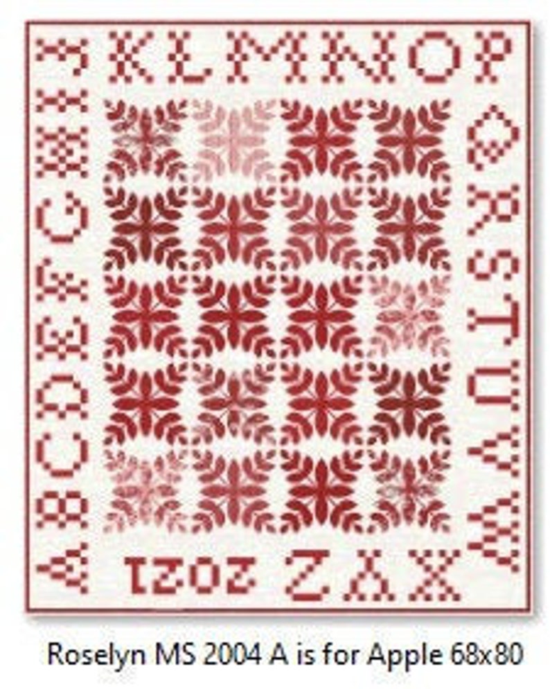 A Is For Apple Quilt Pattern DOWNLOAD image 4