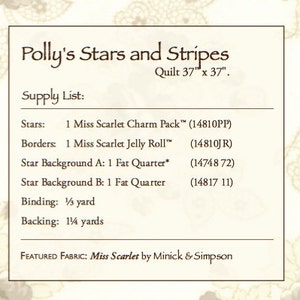 Polly's Stars and Stripes Quilt Pattern by Minick and Simpson - Etsy