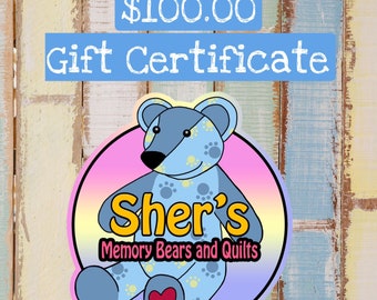 Gift certificate for 100.00