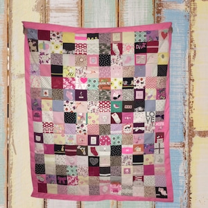 Memory Quilt Baby Clothes Custom Keepsake Quilt embroidery saying options