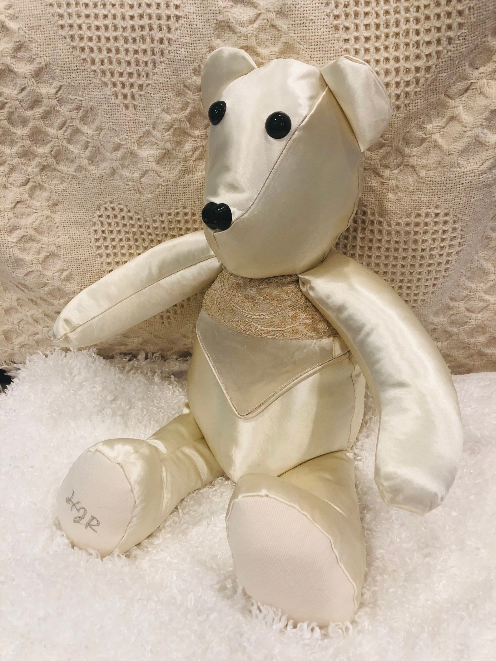 Custom Memory Bear Wedding Dress Keepsake Bear Handmade Etsy