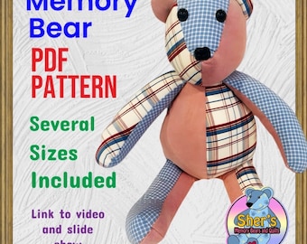 Create Sentimental Keepsakes with our Printable Memory Bear Sewing Patterns - Instant PDF Downloads