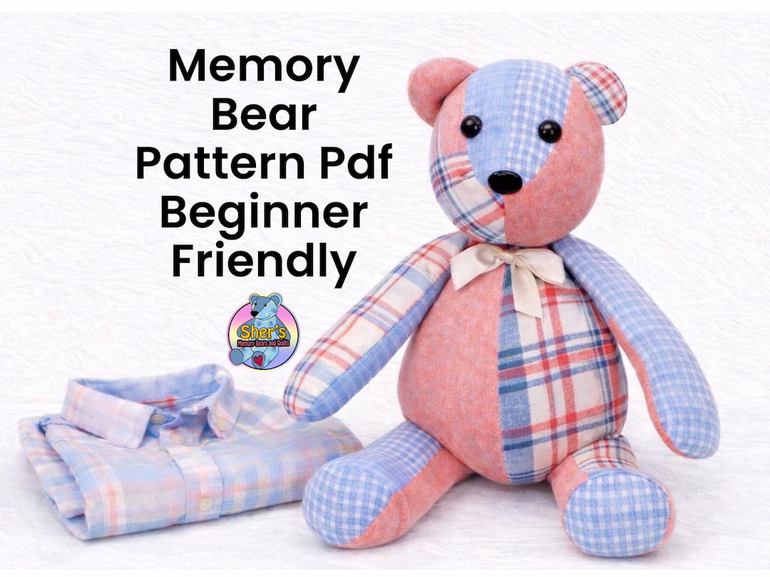 Printable Memory Bear Sewing Pattern PDF Beginner Friendly Easy Bear ...