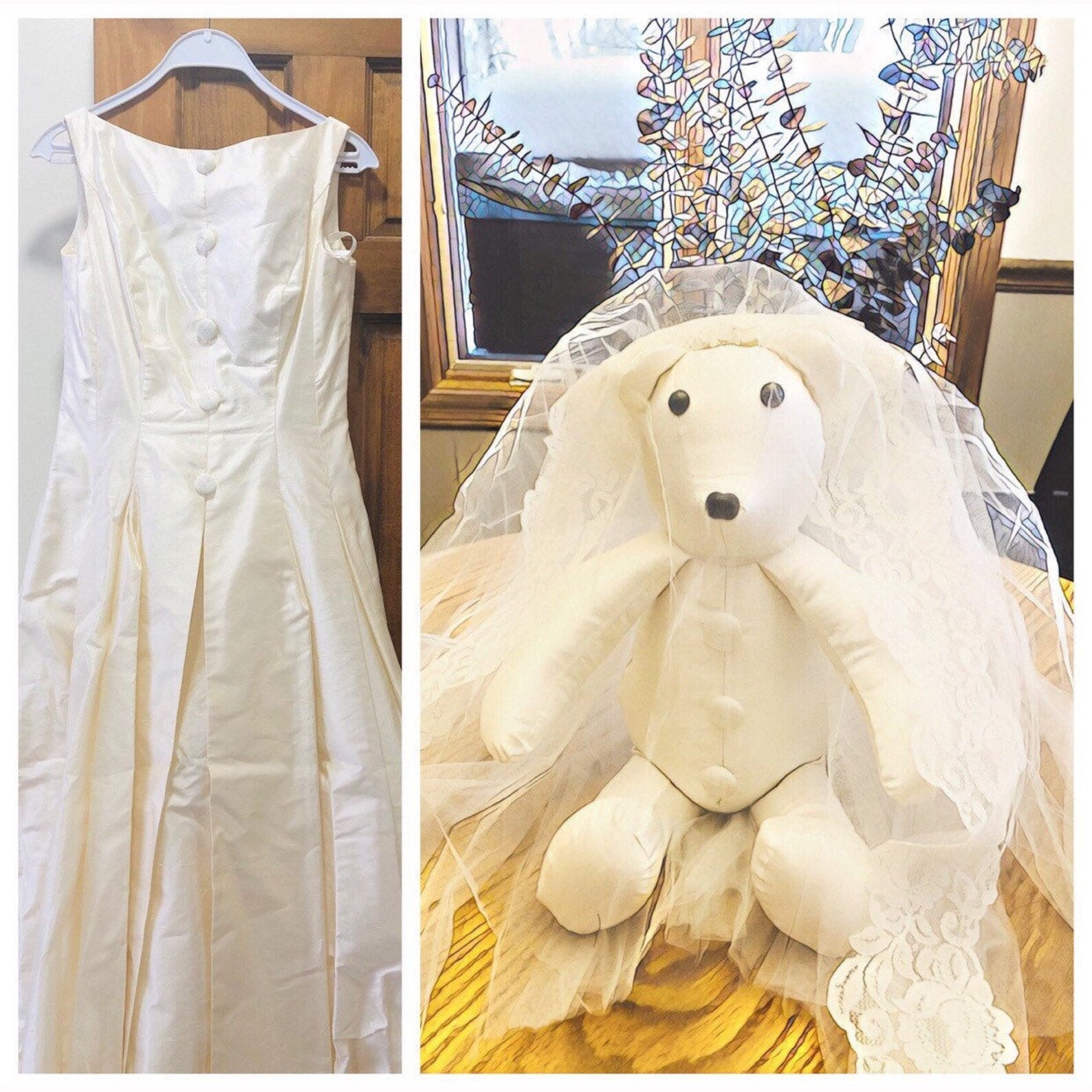 Custom Memory Bear Wedding Dress Keepsake Bear Handmade Etsy