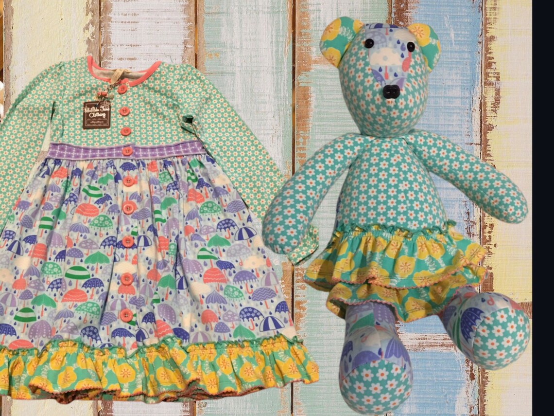 Custom Memory Bear Brides Maid Dress Keepsake Bear Handmade Etsy