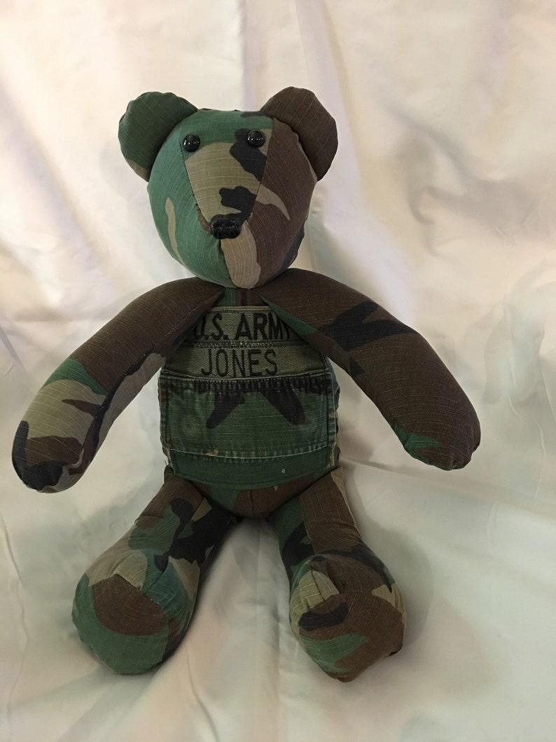 Custom Memory Bear Military Uniform Keepsake Bear handmade | Etsy