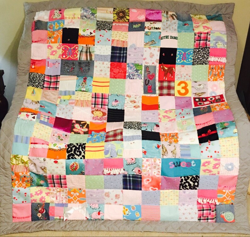 Memory Quilt Baby Clothes Custom Keepsake Quilt Embroidery Etsy