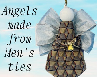 Memory Angel Made from Men's Ties and Loved Ones Clothing - Handmade Keepsake - Personalized Remembrance Gift - Memory Animimals