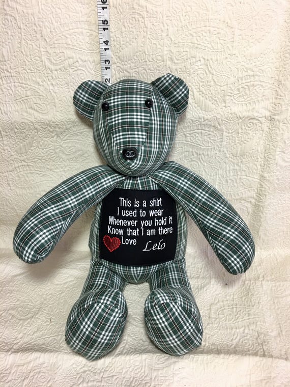 teddy bear from shirt