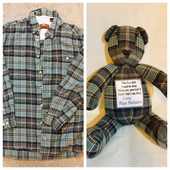 memory bear from shirt