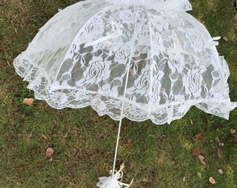 White lace umbrella