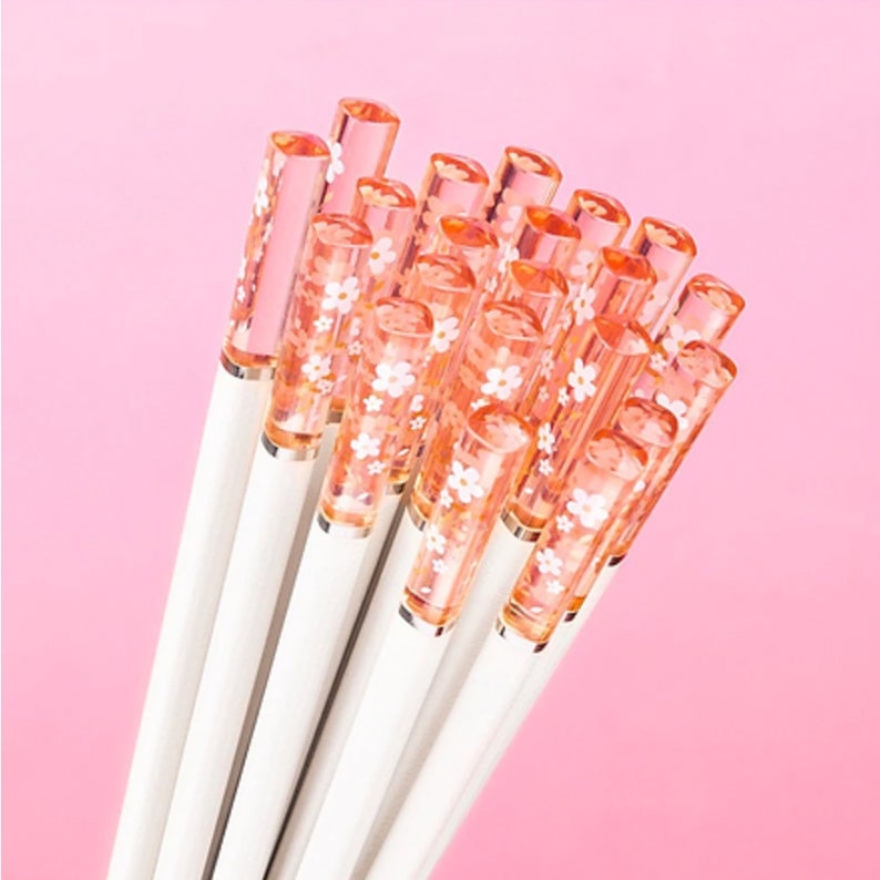 Sakura glass reusable chopsticks