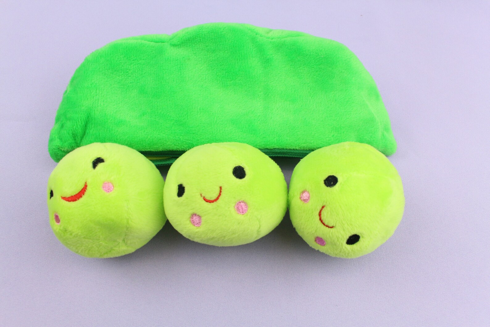 Kawaii edamame pea pod plush Etsy