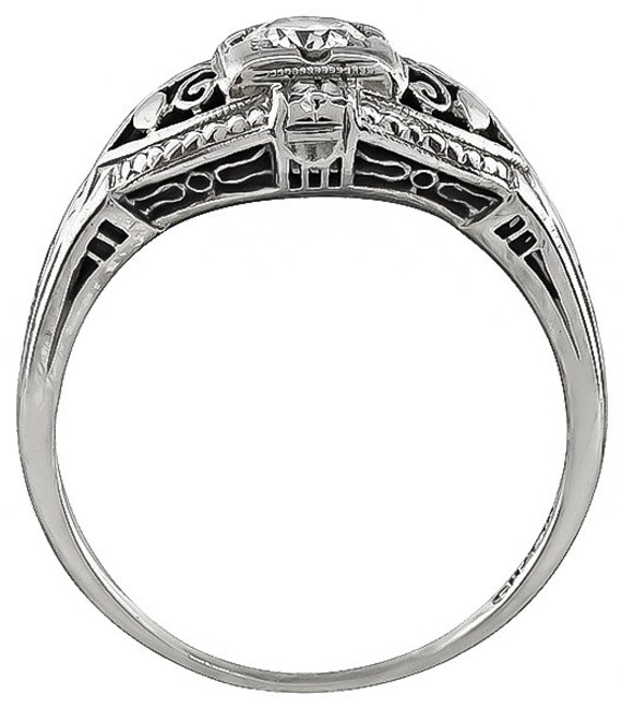 Edwardian 0.20ct Diamond Engagement Ring - image 4