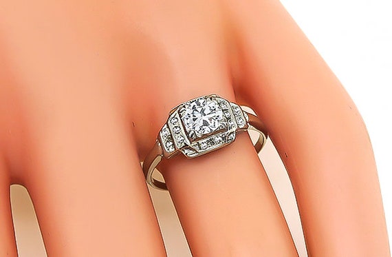 Art Deco 0.50ct Diamond Engagement Ring - image 2