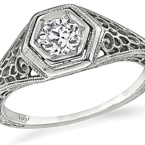 Edwardian 0.35ct Diamond Engagement Ring