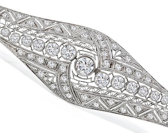 Pin de diamante eduardiano de 2,00 ct