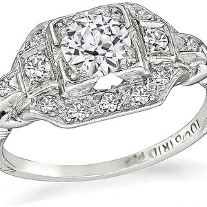 Art Deco 0.40ct Diamond Engagement Ring