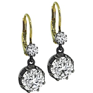 Vintage 3.33ct Diamond Earrings
