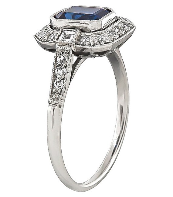 Estate 1.40ct Sapphire Engagement Ring - image 3