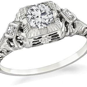 Edwardian 0.48ct Diamond Engagement Ring