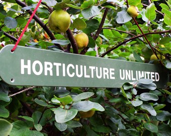 Vintage Shop Sign Horticulture Unlimited Garden Decor Gardener Gift