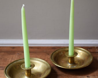 Vintage Brass Candlesticks by John Marston England