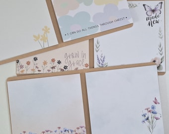 Bible Verse booklet notepads, scripture notepads, Christian memo pads, Faith notes