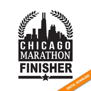 Chicago Marathon Finisher SVG, PNG, 26,2 Finisher cadeau, Marathon Finisher SVG, Run Marathon Clipart, Running Svg