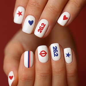 London Marathon Nail Stickers 26.2 | Race Day Accessory Decal | Durable Waterproof Marathon Manicure | Running Decals | Runner Finisher Gift