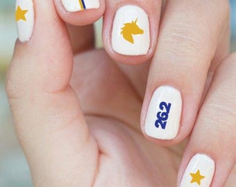 Boston Marathon Nail Stickers 26.2 — Race Day Nail Decals and Gift for Runners