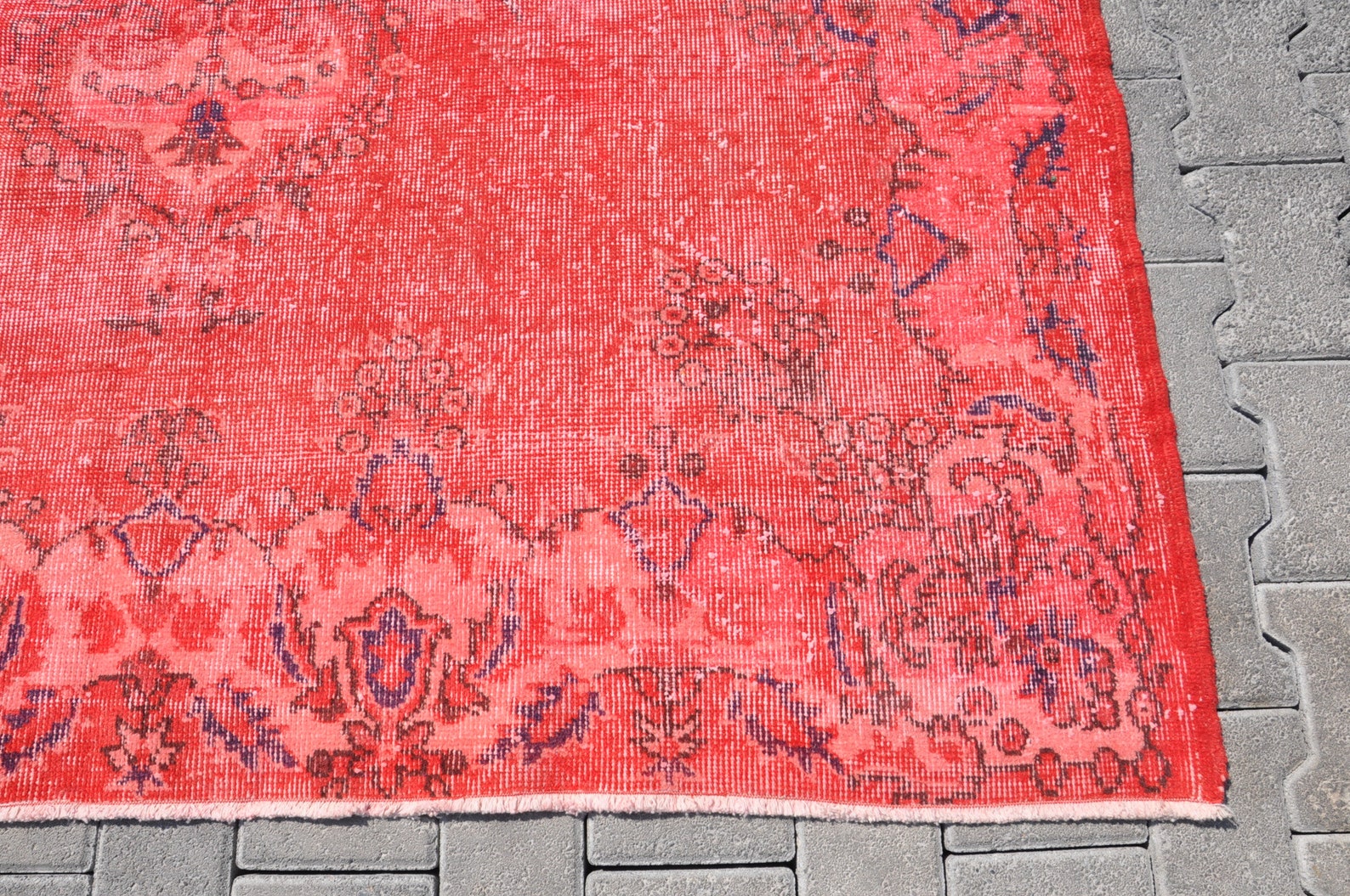 6x10 Turkish Rug / Oushak Boho Decor Turkey Red Carpet for Etsy