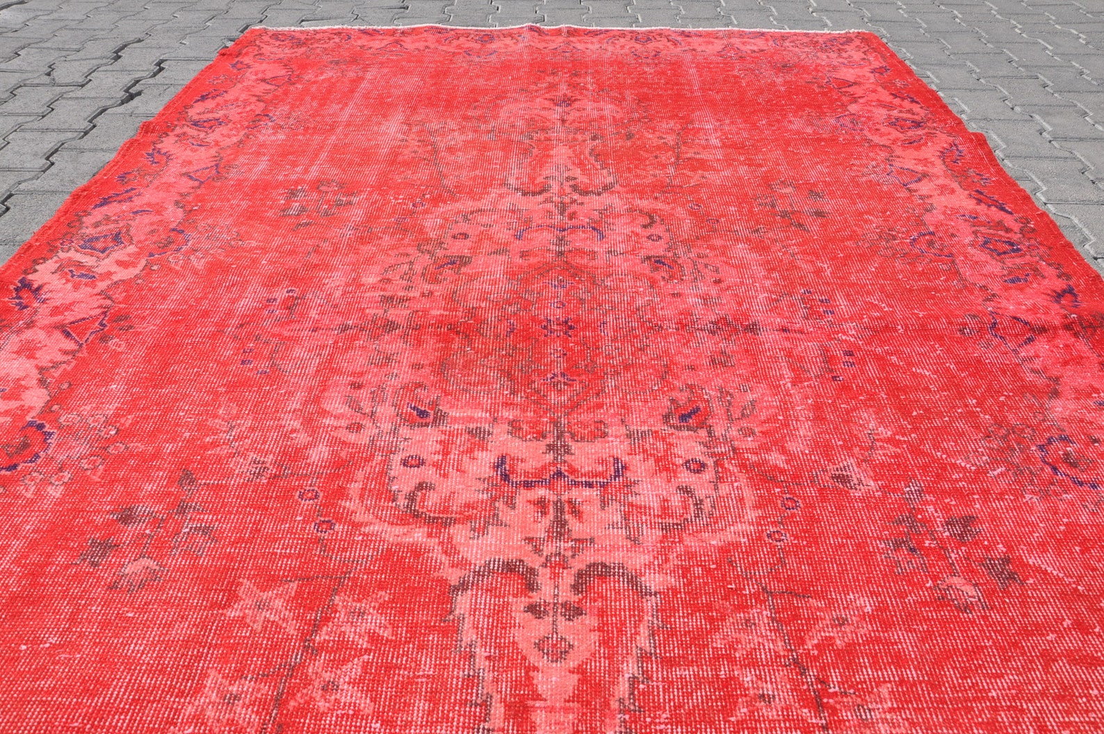 6x10 Turkish Rug / Oushak Boho Decor Turkey Red Carpet for Etsy