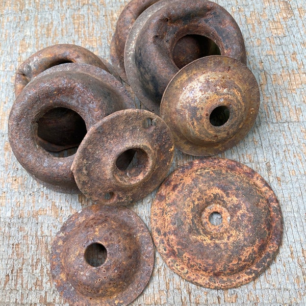 Rusty Rounds  Wall Decor Assemblage Pieces Art Craft Wind Chime Supply Metal Scrap