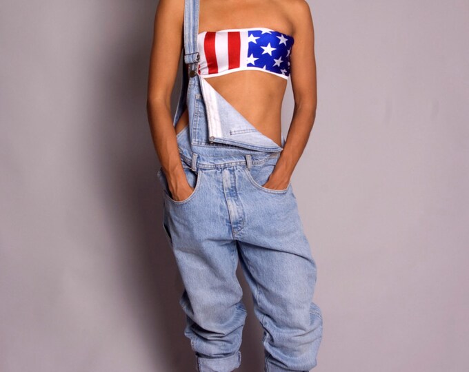 90's Guess Jeans Tapered Leg Overalls Etsy