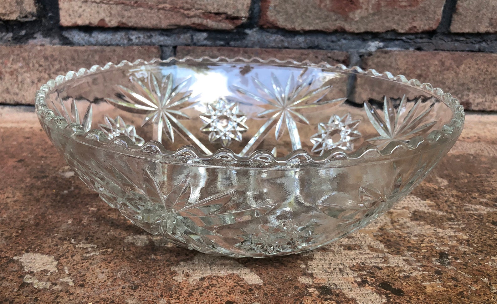 Vintage Cut Crystal Platter and Serving Bowl Display Plate Etsy