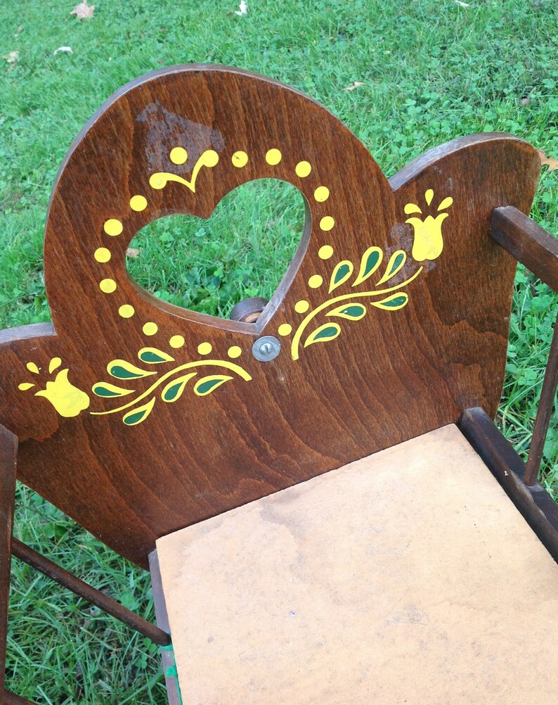 Vintage Baby Cradle Baby Doll Cradle Wooden Cradle Painted Etsy